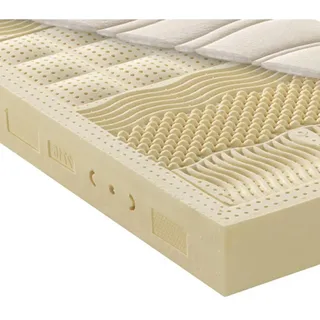 Linea Natura Latexmatratze Waldgrün, Weiß, Textil, H2, 140x200 cm, Made in Austria, Oeko-Tex® Standard 100, Bezug abnehmbar/waschbar, Ober- und Unterseite versteppt, optimale Belüftung, Tragegriffe, atmungsaktiv, Wendematratze, Schlafzimmer, Matratzen,