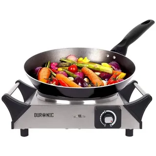 Duronic HP1 SS Kochplatte elektrische Einzelkochplatte 1500 W Camping