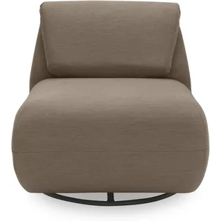 DOMO. collection Outdoor Sessel Spiekeroog, Polstersessel mit Rückenfunktion und Drehfunktion, wetterfest, Gartenmöbel, Gartensofa, 68 x 88 x 67 cm (BxTxH), braun