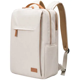 NOBLEMAN Rucksack Herren Laptop Business strapazierfähige Tasche arbeits Freizeit wasserdicht Travel Männer und Frauen School Studenten Damen City Computer-Tasche usb (beige)