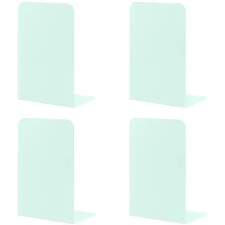 MSDADA Buchstützen aus Metall L, 102x203x135mm, 2 Paar CD Buchständer Kinder, Bücherregal für Schule Zuhause Büro Bibliothek Decorative(Macaron Grün)