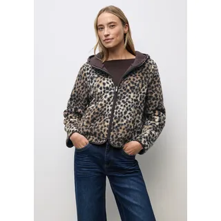 STREET ONE Teddy-Jacke mit Leo-Muster sanded beige 42 - 42