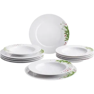 KAHLA Tafelservice 12tlg. Aronda Hello Winter 45A133A10470C - Bunt