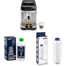 De'Longhi Magnifica Evo ECAM 292.33.SB Kaffeevollautomat mit Milchaufschäumdüse + Original EcoDecalk DLSC 500 Entkalker Wasserfilter DLSC002