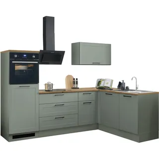 BASIC by Balculina Winkelküche BASIC L-Form 260 cm grün