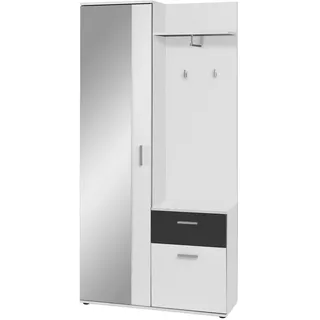 Mid.you Garderobe , Schwarz, Weiß , Holzwerkstoff , 1 Schubladen , 97x195x30 cm , FSC Mix , Garderobe, Garderoben-Sets & Garderoben-Serien, Garderoben-Sets