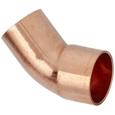 Cornat Löt-Bogen 45 Grad Kupfer, 1 Muffe, A, B 15 mm, 10/1 Stück, T564015, Bronze