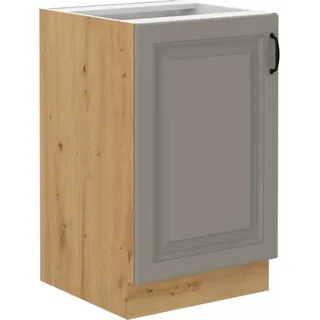Waschbeckenunterschrank SOPHIA – Breite 50 cm, Hellgrau / Eiche Artisan - Hellgrau