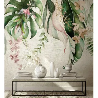 Marburg Fototapete Floral Modern Grau 2,7 m x 2,12 m FSC®