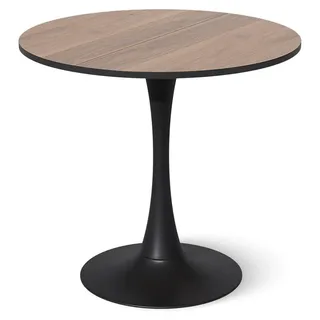 Esstisch Vicco Carl Nussbaum/Schwarz 80 x 80 cm, Model 61401 - Braun, Schwarz