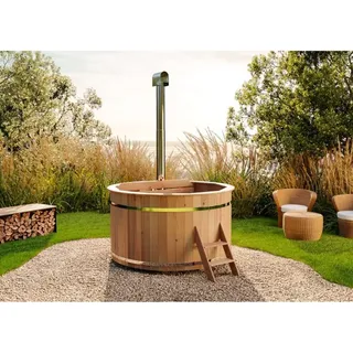 FinnTherm Badefass Bergen 200 x 101 cm mit Holzofen