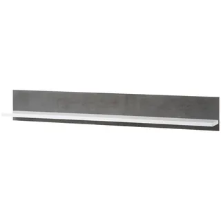 furn.design Wandboard 150 x 28 x 23 cm Weiß/Hochglanz/Grau