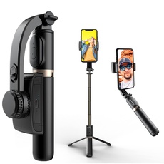 Colorlizard Gimbal Stabilisator für Smartphone, 1-Achsen Selfie Stick Handy Stativ mit Bluetooth Fernbedienung, 900 mAh Handyhalter Auto Drehung/Balance für Vlog YouTube TikTok mit iPhone Android
