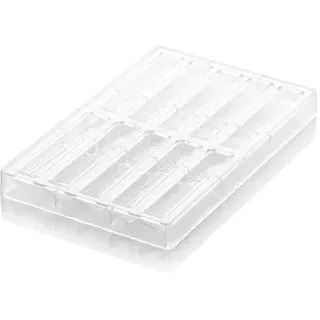 Silikomart |Onda-B, Tritan Schokoladenform, 6 Kavitäten, Packung mit 10 Formen, Maße 120 x 20 mm h 15 mm Volumen 10 x 26 ml Tot. 260 ml