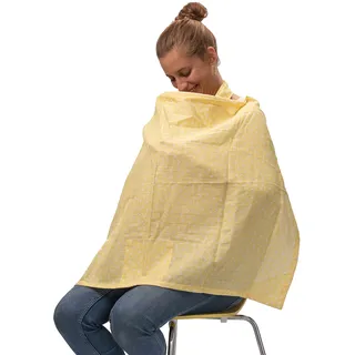 Urban Kanga Stilltuch für unterwegs aus Musselin Baumwolle Stillschürze Stillschutz Öko-Tex (Sunshine Birds)