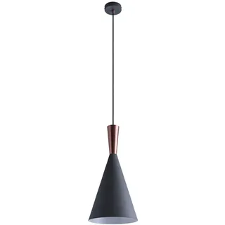 PACO HOME Pendelleuchte "JULIET", bunt (grau, kupfer), 1, Ø 19cm H: 39cm, Leuchten, Pendelleuchte