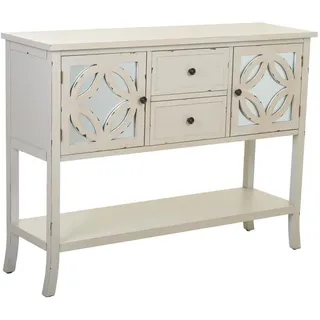 Wanderlust Sideboard aus Holz 121x37x91 cm , Grau , 121x91x37 cm , Kleinmöbel, Kommoden, Sideboards