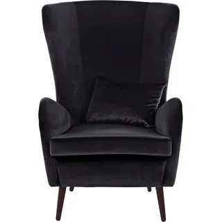 Home Affaire Ohrensessel Sallito Samtcord 76 x 109 x 85 cm Schwarz