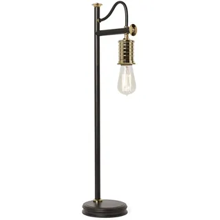 Schwarze Tischleuchte Industrial Design H:69cm E27 Wohnzimmer Schreibtisch Lampe