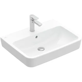 Villeroy & Boch V&B Waschtisch O.NOVO 65x46cm, 1 HL, eckig, mit Überlauf, weiß