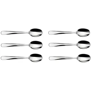 Alessi UNS03/8 Giro Kaffeelöffel - Edelstahl 18/10 glänzend poliert. 6er Set., Silber, 12,50 x 1,50 x 2,60 cm