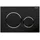 Betätigungsplatte für 2-Mengen-Spülung, Schwarz matt Schwarz/Chrom/Matt UP720, UP320, UP300 und UP700