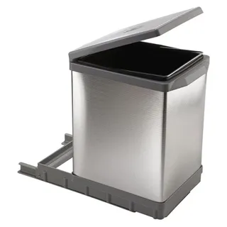 Elletipi Einbau-Abfallbehälter TOWER - ausziehbar, automatischer Deckel, 17 L , PAL609/1ALL - Grau