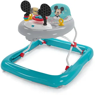 Bright Starts Bright Starts, Disney Baby, Mickey Mouse, Tiny Trek, Original Bestie, 2 in 1 Lauflernhilfe mit abnehmbarer Spielstation, Lichtern und Liedern, höhenverstellbar, Micky Maus, blue, 12824