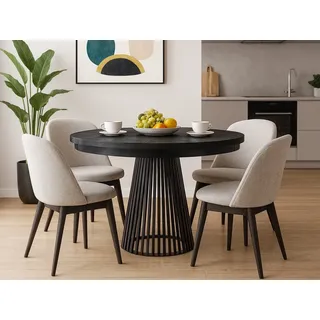 beautysofa Lumi Ø 100 cm schwarz