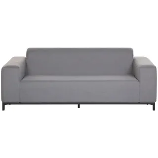 Beliani Gartensofa Grau Schwarz, 84x186x68