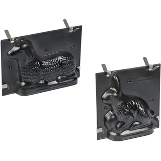 ORIGINAL KAISER 2-tlg. Backformen-Set Lamm und Hase für Ostern - 700 und 500 ml - 3D Kuchenform - ideal zu Ostern