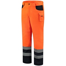 Tricorp 503002 Safety EN ISO 20471 Bicolor Arbeitshose, 80% Polyester/20% Baumwolle, 280g/m2, Fluor Orange-Navy, Größe 46