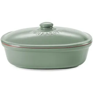 ROMERTOPF Römertopf Brottopf oval MAXI 6,5 L Brotkasten Keramik XXL, Grün