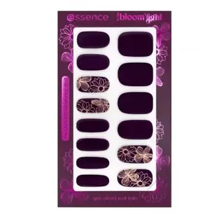 Essence in the bloom'light gel-effect nail foils, Nagelsticker, Nr. 01, Violett, strahlend, Nanopartikel frei, 1er Pack (14pcs)