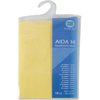 Mouldmaster Aida13 Aida, Fadendichte 14, Gelb, 39cm x 45cm