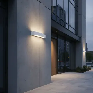 Ideal Lux Außenwandleuchte Aluminium 8,0 cm 2 Lichter Weiß
