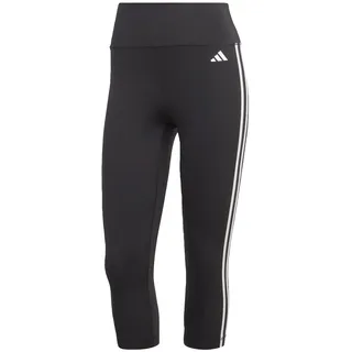 adidas Train Essentials 3-Stripes High-Waisted 3/4 Leggin Blau XXS