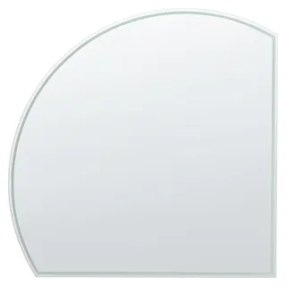 BELIANI LED Wandspiegel Silber Glas Halbrund 100x100 cm mit Touch-Schalter Antibeschlag Moderner Badspiegel Schlafzimmerspiegel Flurspiegel - Silber