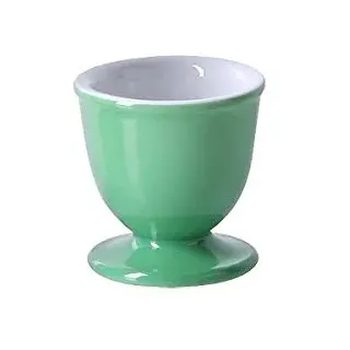 Dibbern Solid Color Eierbecher aus Fine Bone China Porzellan in der Farbe Apfelgrün mit einem Durchmesser ca. 5cm, 2019000042