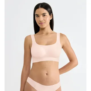 Bustier SLOGGI "ZERO Feel 2.0 Top", Damen, Gr. L, N-Gr, rosa (puff pink), Single Jersey, Obermaterial: 76% Polyamid, 24% Elasthan, BHs Bustier, nahtlos und unsichtbar, Topseller
