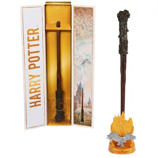 Spin Master Wizarding World Harry Potter - Authentischer Harry Potter Zauberstab aus Kunststoff mit Hogwarts-Halterung