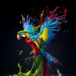 Pro Art Glasbild Colorful Ara, 20x20 cm