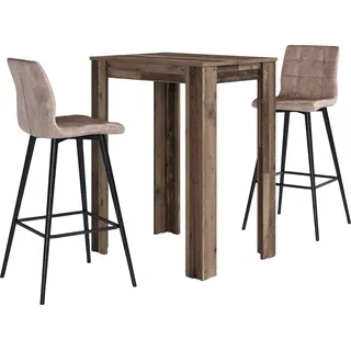 byLIVING Essgruppe Nele 60 x 104 cm Braun