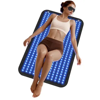 JITESY Bräunungslampen Pad,360 PCS 460&490nm,100 * 60cm Gesichtsbräuner Solarium mit 5 Lichtstärken,3 Modi-konstant/10Hz/40Hz Impuls,Liegend/an der Wand hängend,Verschenken Self Tanning Drops*2