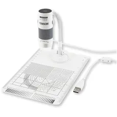 Carson eFlex 78x/324x Effektive Vergrößerung (basierend auf einem 28-Zoll-Bildschirm) USB Digitalmikroskop mit LED, Schwanenhals und Messplatte (MM-840)