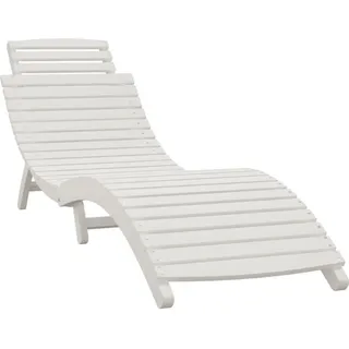 vidaXL Sonnenliege 184 x 55 x 64 cm Weiß