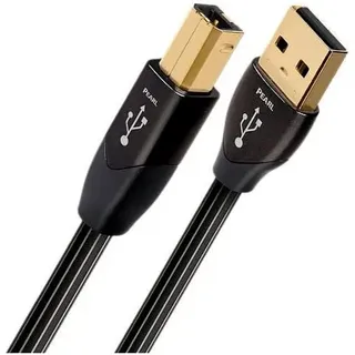 Audioquest USB-Kabel Typ A, Typ B, 5 Meter, USB 2.0, Stecker/Stecker, Schwarz