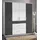 Drehtürenschrank Click 180 x 199 x 58 cm Weiß/Grau