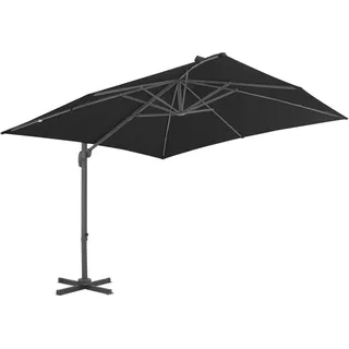 vidaXL Ampelschirm mit Aluminium-Mast 3x3 cm Schwarz - Schwarz