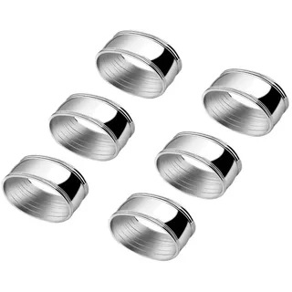 Bredemeijer Oval Serviettenring 6 Stücke - Stainless Steel - One Size